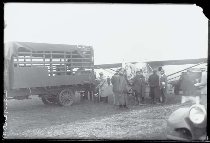 Framed Print : Charles Lindbergh and C. J. Stumpl Near Airplane Before Flight Framed Print : Charles Lindbergh and C. J. Stumpl Near Airplane Before Flight