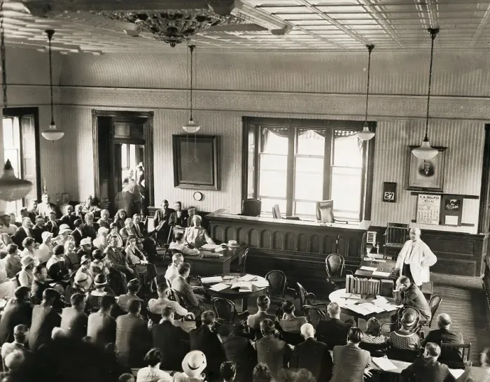 Framed Print : Charles Lindbergh in Courthouse Framed Print : Charles Lindbergh in Courthouse