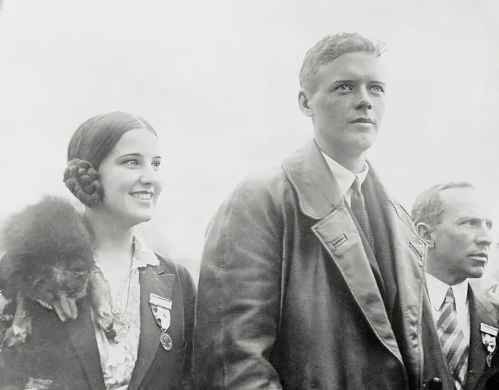 Framed Print : Charles Lindbergh and Norma Smallwood