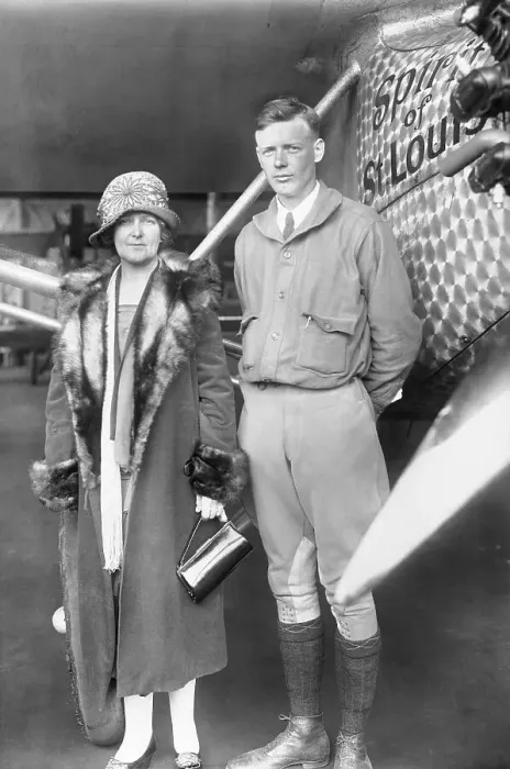 Framed Print : Charles Lindbergh Posing With His Mother Near Airplane Framed Print : Charles Lindbergh Posing With His Mother Near Airplane