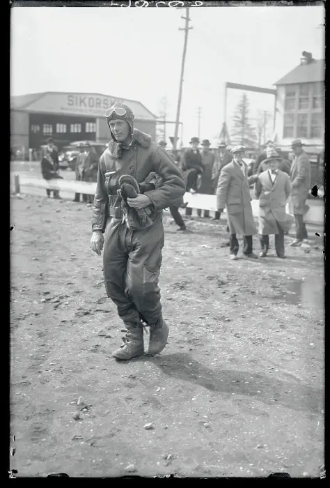 Framed Print : Charles Lindbergh Preparing for Flight Framed Print : Charles Lindbergh Preparing for Flight