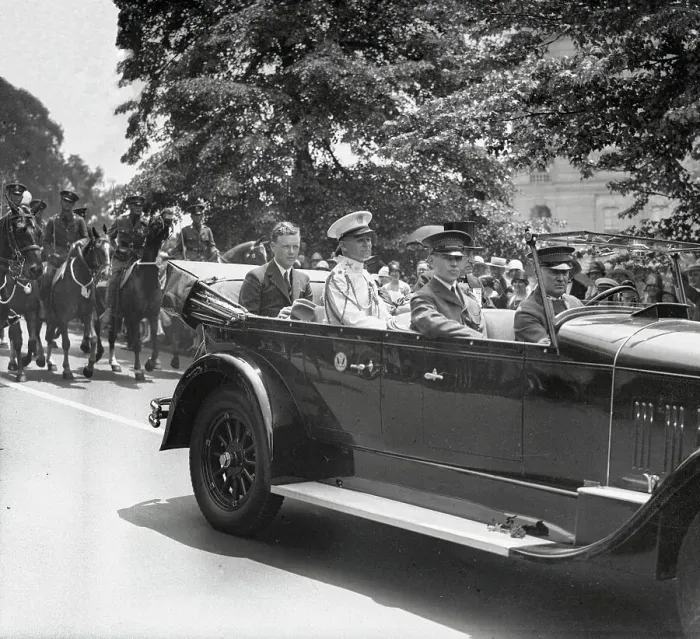 Framed Print : Charles Lindbergh Riding in Procession Framed Print : Charles Lindbergh Riding in Procession