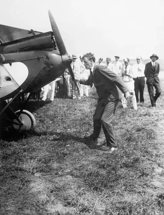 Framed Print : Charles Lindbergh Spinning Propeller of Light Plane Framed Print : Charles Lindbergh Spinning Propeller of Light Plane