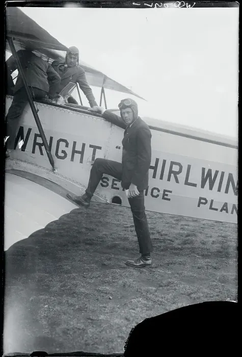 Framed Print : Charles Lindbergh Standing Next to Whirlwind Airplane Framed Print : Charles Lindbergh Standing Next to Whirlwind Airplane