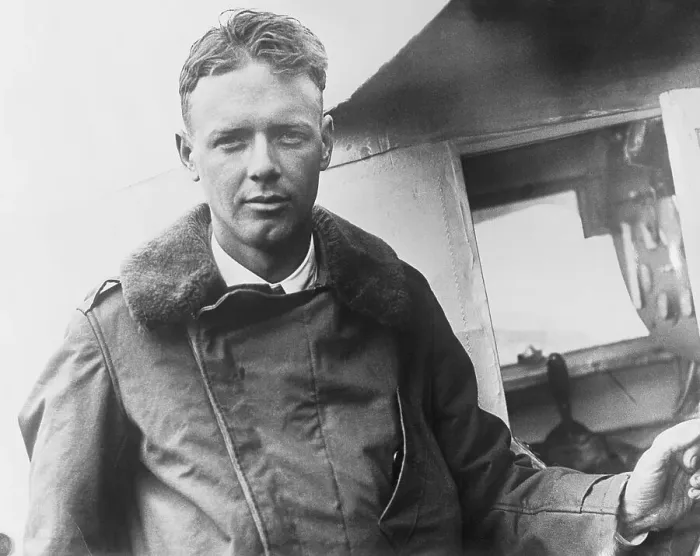 Framed Print : Charles Lindbergh Tuning up His Plane for Parisian Flight Framed Print : Charles Lindbergh Tuning up His Plane for Parisian Flight