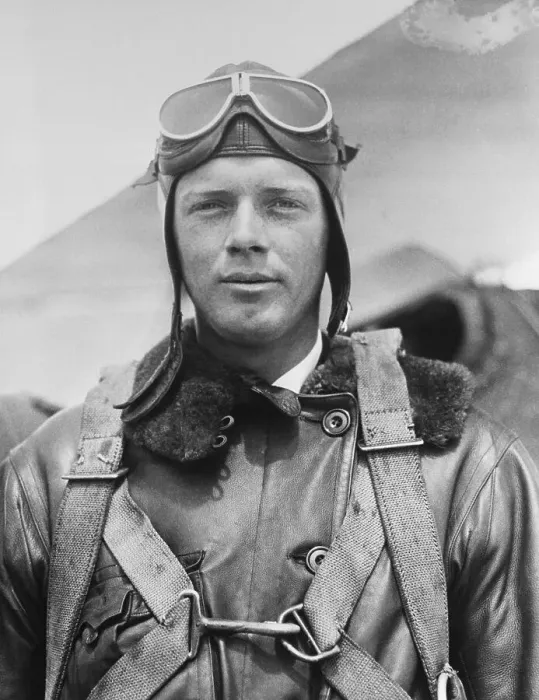Framed Print : Charles Lindbergh Wearing Winter Flying Gear