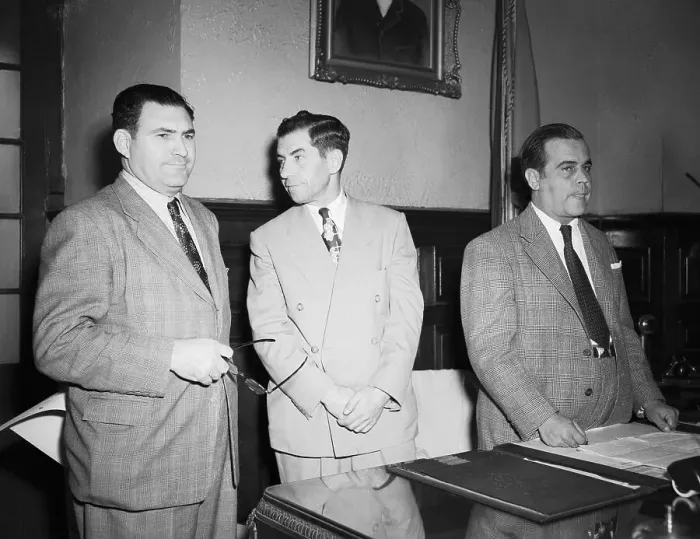 Framed Print : Charles Lucky Luciano With Cuban Police Framed Print : Charles Lucky Luciano With Cuban Police