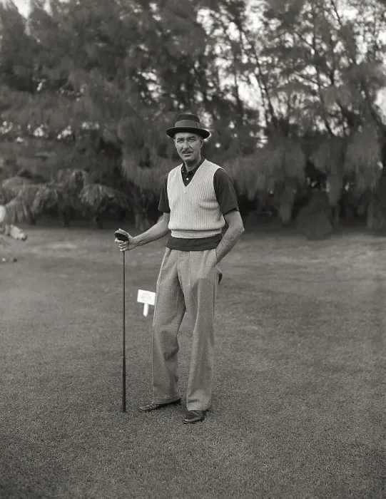 Framed Print : Charles Munn Standing on Golf Course Framed Print : Charles Munn Standing on Golf Course