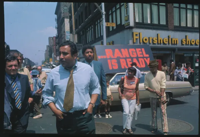 Framed Print : Charles Rangel Walking on Street Framed Print : Charles Rangel Walking on Street