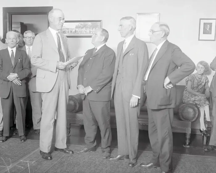 Framed Print : Charles Rhoads Receiving New Position as Commissioner Framed Print : Charles Rhoads Receiving New Position as Commissioner
