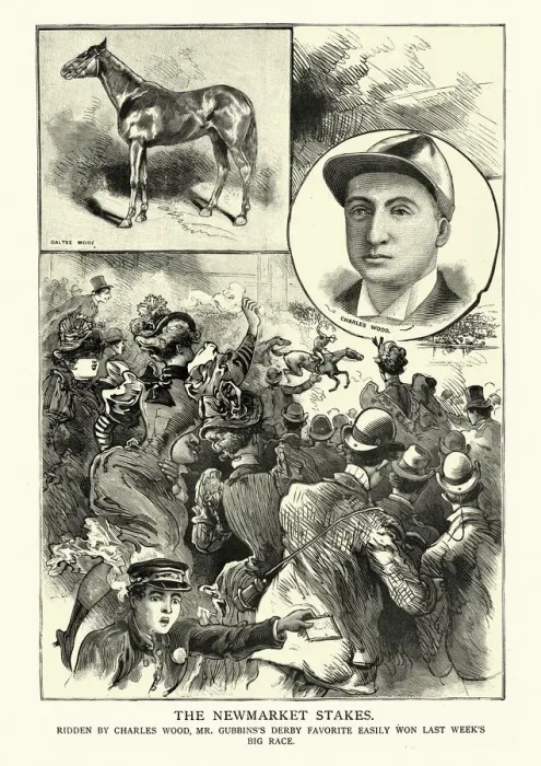 Framed Print : Charles More riding Galtee More winning Newmarket Stakes, Victorian horse racing Framed Print : Charles More riding Galtee More winning Newmarket Stakes, Victorian horse racing