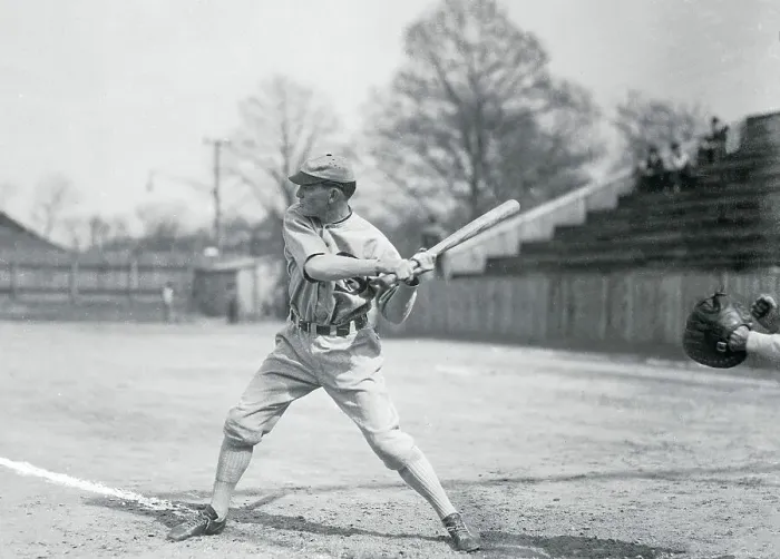Framed Print : Charles Robertson Awaiting the Pitch