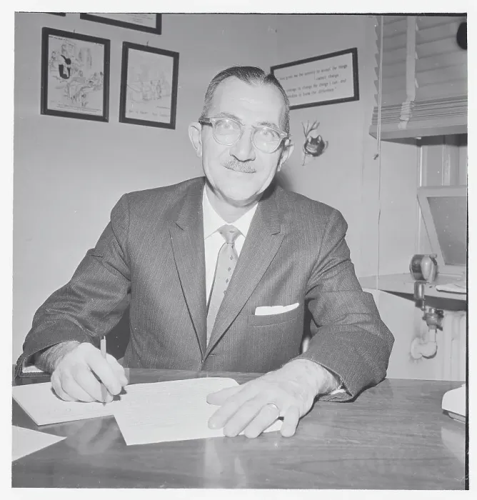 Framed Print : Charles Schneider Seated at Desk Framed Print : Charles Schneider Seated at Desk