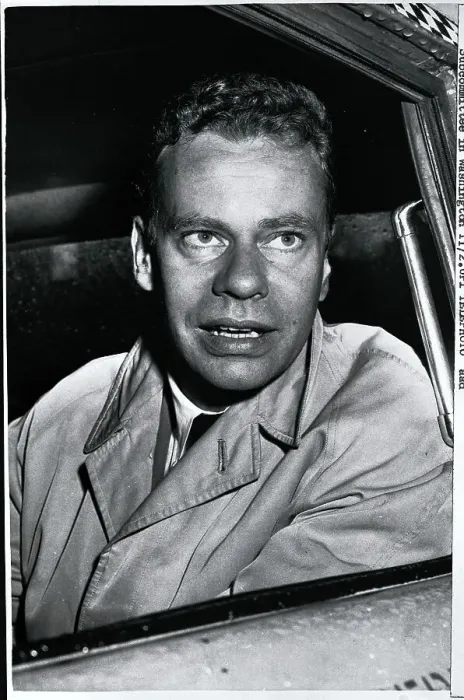 Framed Print : Charles Van Doren in Automobile