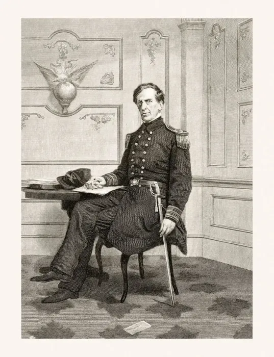 Framed Print : Charles Wilkes, 19 century portrait Framed Print : Charles Wilkes, 19 century portrait