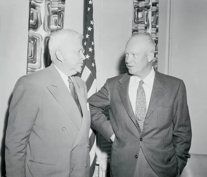 Framed Print : Charles Wilson Speaking With President Eisenhower Framed Print : Charles Wilson Speaking With President Eisenhower