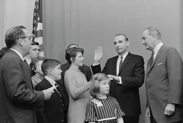 Framed Print : Charles Zwick's Signing-In Ceremony, 1968 Framed Print : Charles Zwick's Signing-In Ceremony, 1968