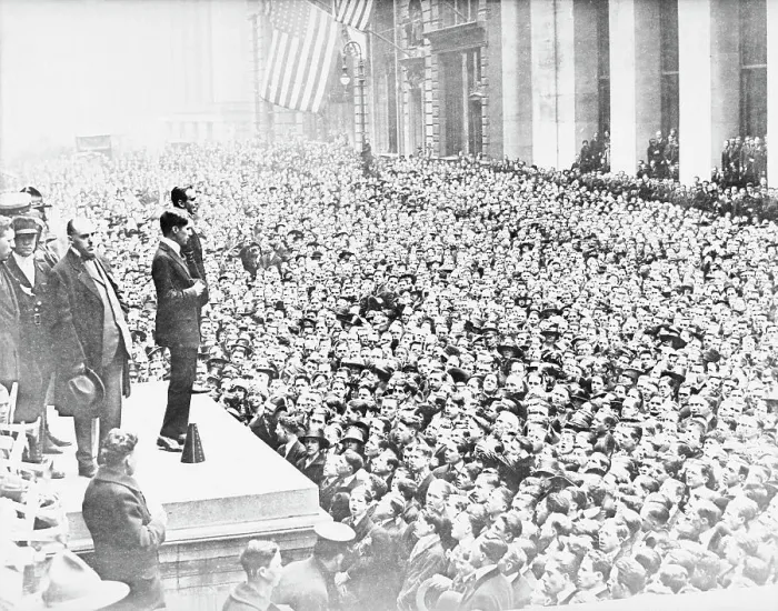 Framed Print : Charlie Chaplin Addressing Crowd Framed Print : Charlie Chaplin Addressing Crowd