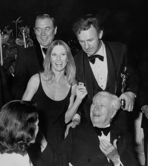 Framed Print : Charlie Chaplin with Colleagues at Academy Awards Party Framed Print : Charlie Chaplin with Colleagues at Academy Awards Party