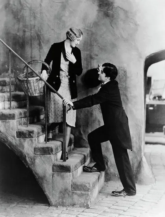 Framed Print : Charlie Chaplin and Costar in Scene from City Lights Framed Print : Charlie Chaplin and Costar in Scene from City Lights