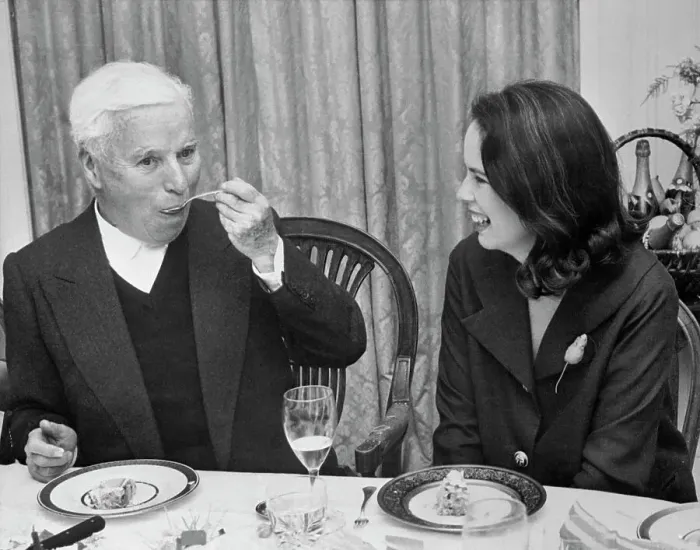 Framed Print : Charlie Chaplin Eating His Birthday Cake Framed Print : Charlie Chaplin Eating His Birthday Cake