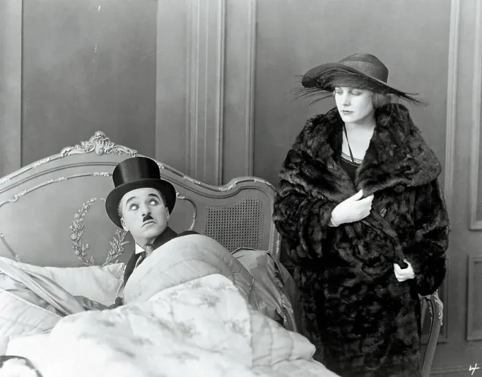 Framed Print : Charlie Chaplin and Edna Purviance in The Idle Class