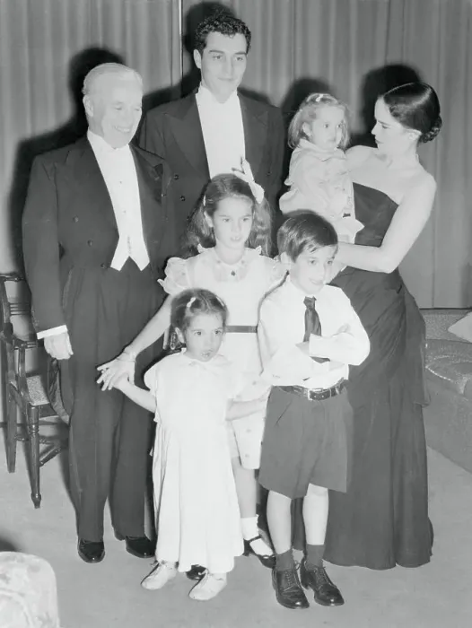 Framed Print : Charlie Chaplin and Family Framed Print : Charlie Chaplin and Family