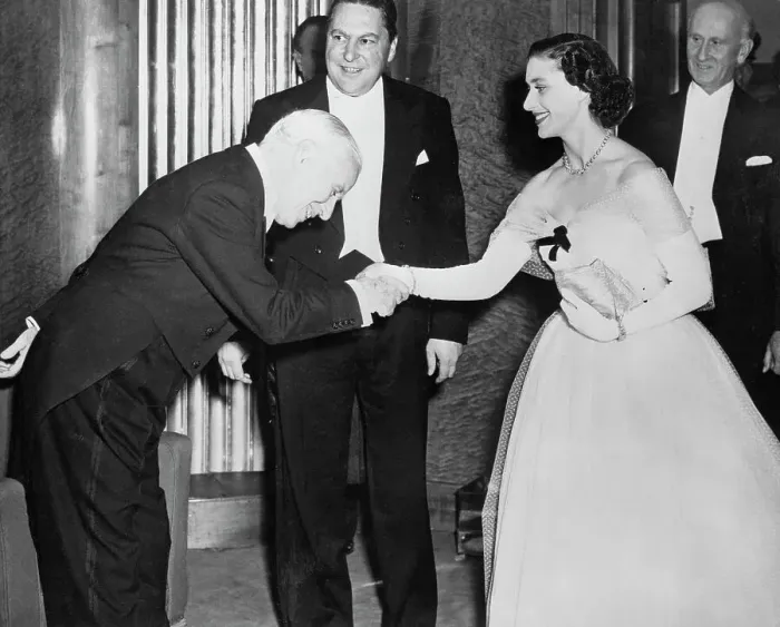 Framed Print : Charlie Chaplin Greeting Princess Margaret Framed Print : Charlie Chaplin Greeting Princess Margaret