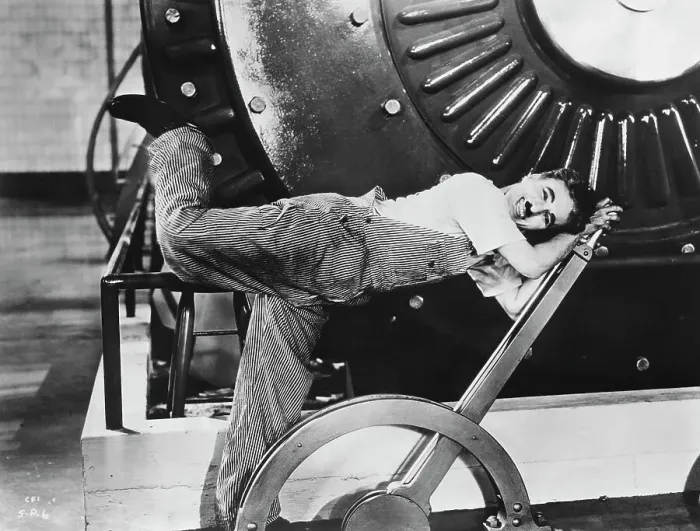 Framed Print : Charlie Chaplin in Modern Times Framed Print : Charlie Chaplin in Modern Times