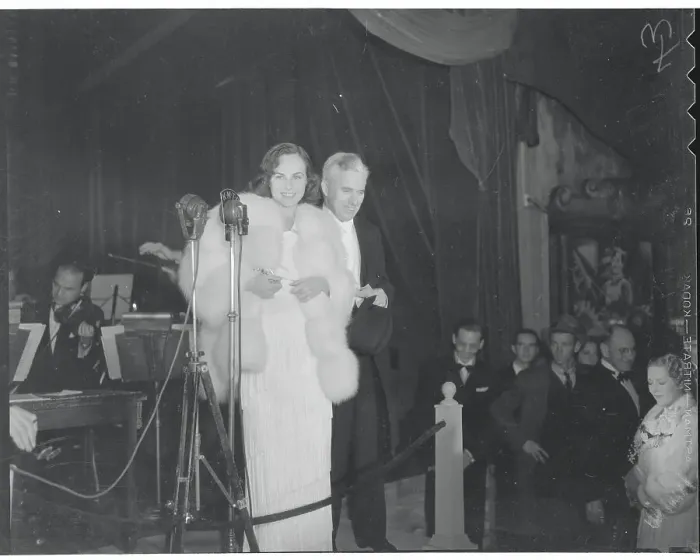 Framed Print : Charlie Chaplin with Paulette Goddard at Premiere Framed Print : Charlie Chaplin with Paulette Goddard at Premiere