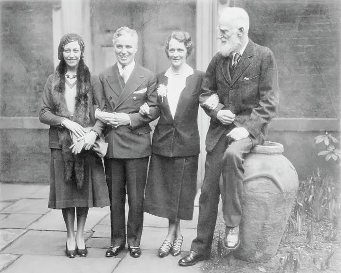 Framed Print : Charlie Chaplin Posing with Lady Astor and Colleagues Framed Print : Charlie Chaplin Posing with Lady Astor and Colleagues