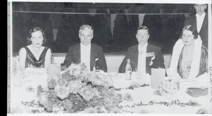 Framed Print : Charlie Chaplin Sitting Next to the Prince of Wales Framed Print : Charlie Chaplin Sitting Next to the Prince of Wales