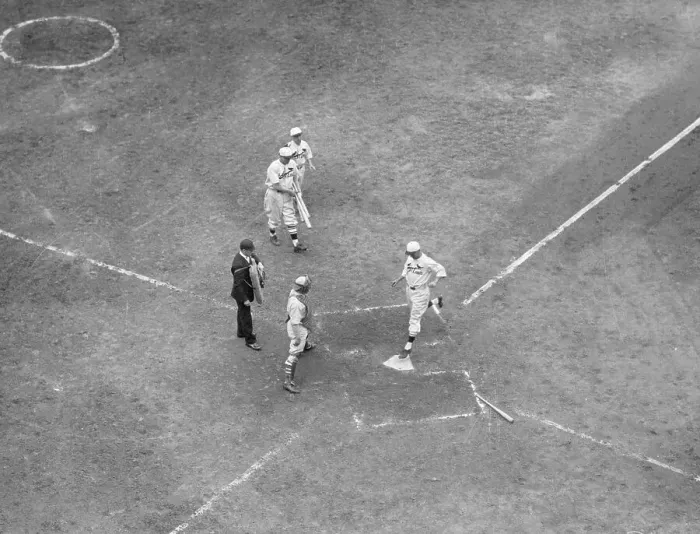 Framed Print : Charlie Gelbert Scoring; World Series Framed Print : Charlie Gelbert Scoring; World Series