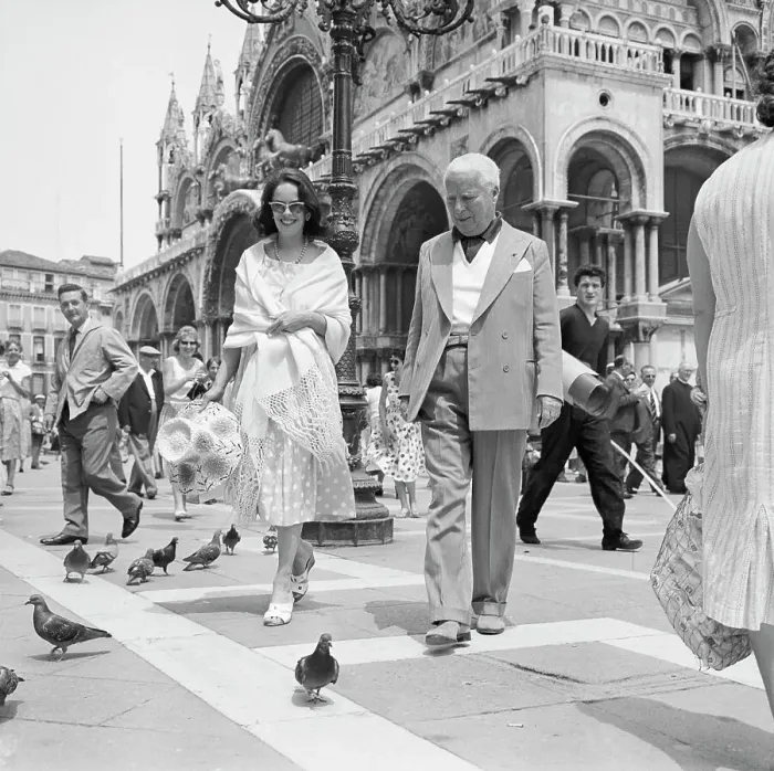Framed Print : Charlie, Oona Chaplin Walk Behind Pigeon Framed Print : Charlie, Oona Chaplin Walk Behind Pigeon