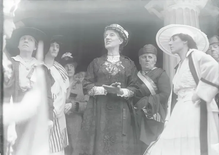 Framed Print : Charlotte Perkins Gilman Addressing Crowd