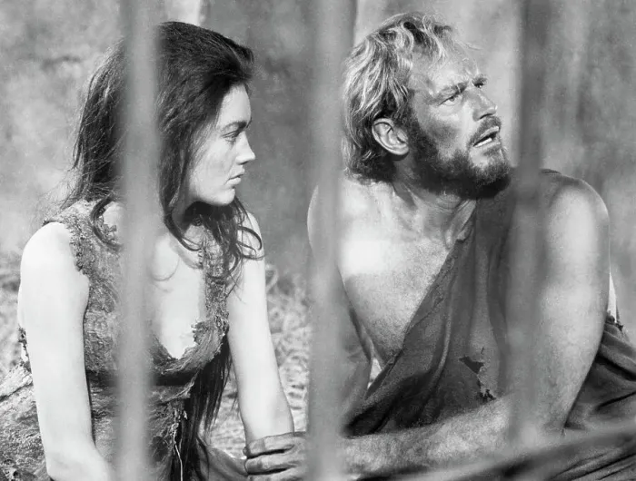 Framed Print : Charlton Heston and Linda Harrison in Planet Of The Apes Framed Print : Charlton Heston and Linda Harrison in Planet Of The Apes