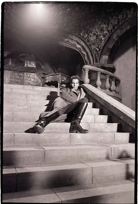 Framed Print : Charlton Heston Posing on Movie Set Framed Print : Charlton Heston Posing on Movie Set