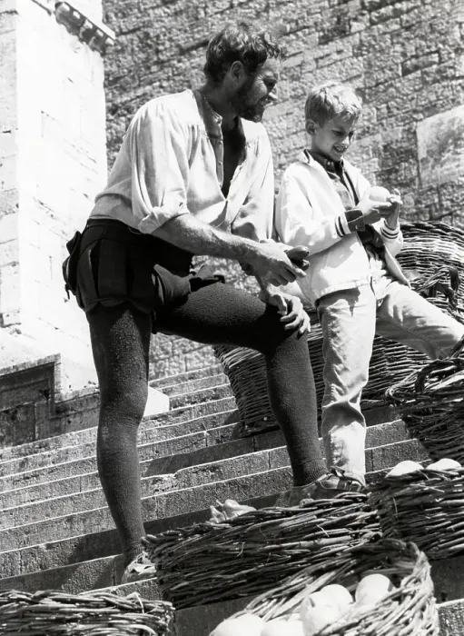Framed Print : Charlton Heston with Son Fraser