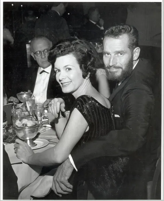 Framed Print : Charlton Heston And His Wife Lydia Framed Print : Charlton Heston And His Wife Lydia