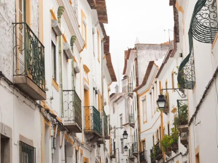 Framed Print : Charming houses of Evora Framed Print : Charming houses of Evora