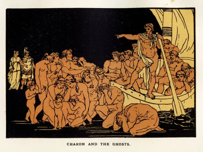 Framed Print : Charon and the ghosts Framed Print : Charon and the ghosts