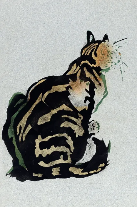 Framed Print : Chat assis Framed Print : Chat assis