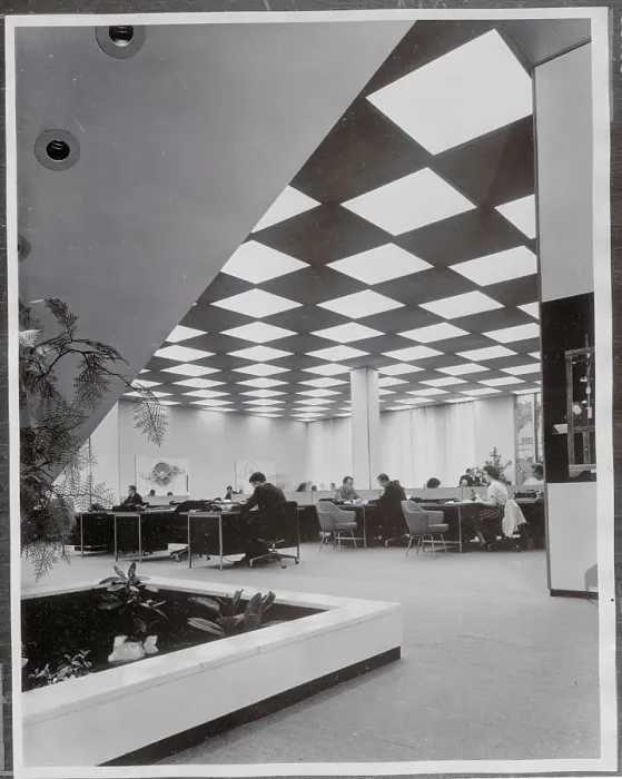 Framed Print : Checkered Ceiling at Prudential Life Insurance Office Framed Print : Checkered Ceiling at Prudential Life Insurance Office
