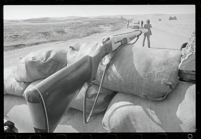 Framed Print : Checkpoint at Wounded Knee 1973 Framed Print : Checkpoint at Wounded Knee 1973