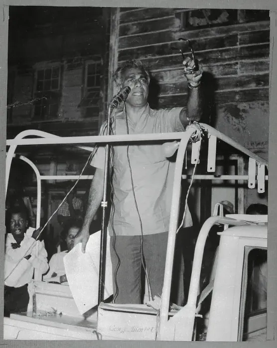 Framed Print : Cheddi Jagan Addressing Rally Framed Print : Cheddi Jagan Addressing Rally