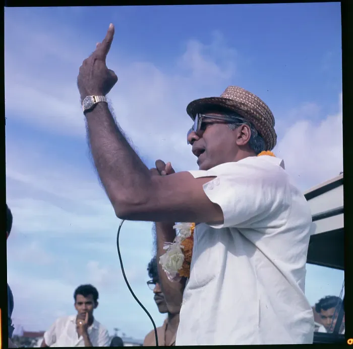 Framed Print : Cheddi Jagan Addressing Rally Framed Print : Cheddi Jagan Addressing Rally