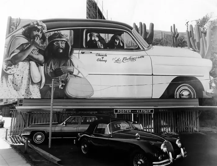 Framed Print : Cheech And Chong Billboard For Their Los Cochinos Album Framed Print : Cheech And Chong Billboard For Their Los Cochinos Album