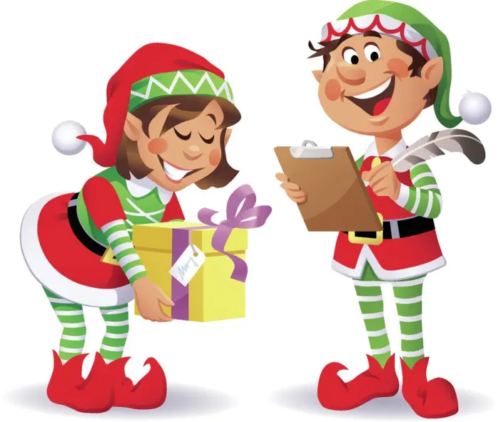 Framed Print : Cheerful Christmas Elves Framed Print : Cheerful Christmas Elves