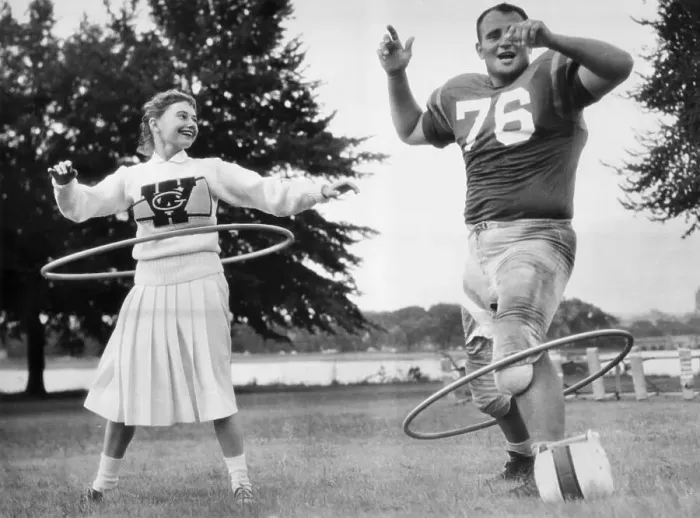 Framed Print : Cheerleader and Ed Rurbach Hula Hooping Framed Print : Cheerleader and Ed Rurbach Hula Hooping