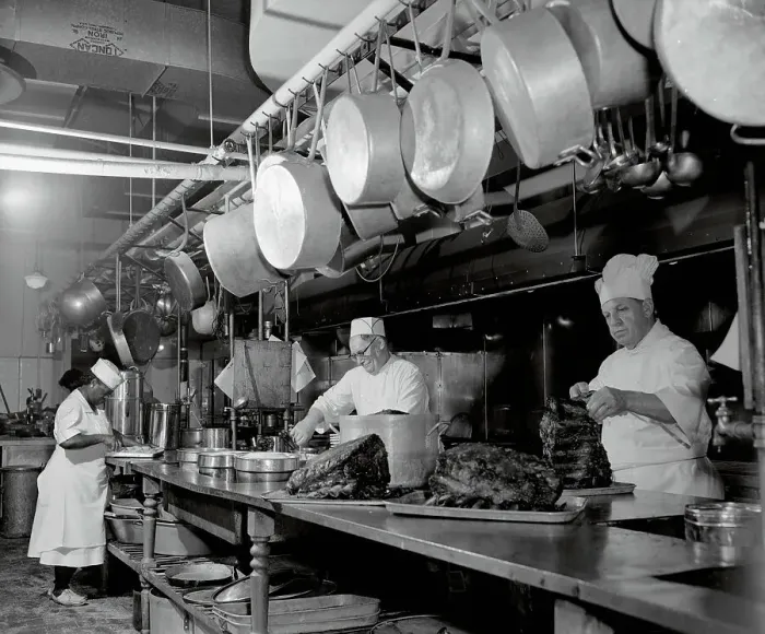 Framed Print : Chefs Preparing Food to be Served Framed Print : Chefs Preparing Food to be Served